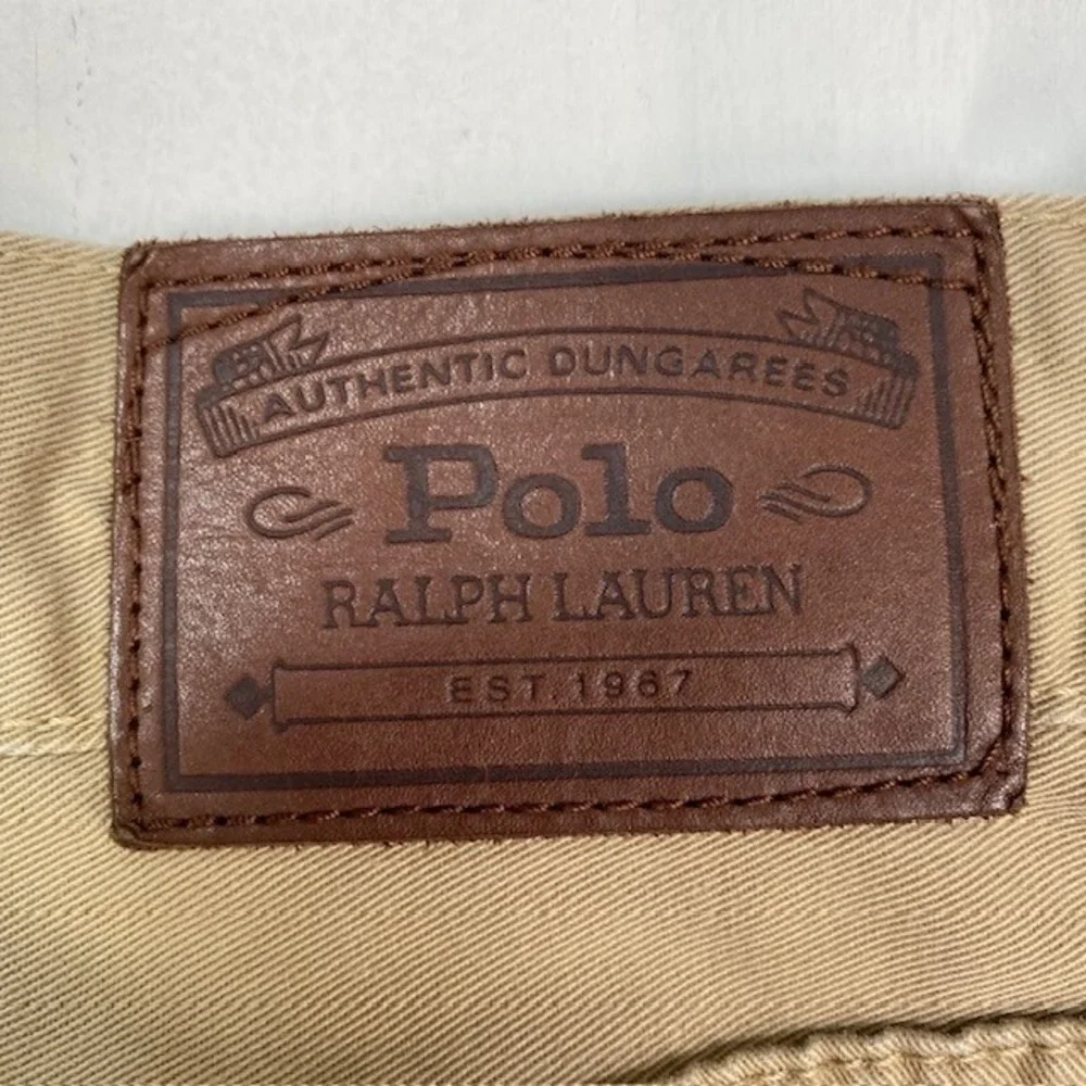Polo Ralph Lauren 650 Straight Fit Khaki Chino Pants Mens‎ 34x30 Flat Front